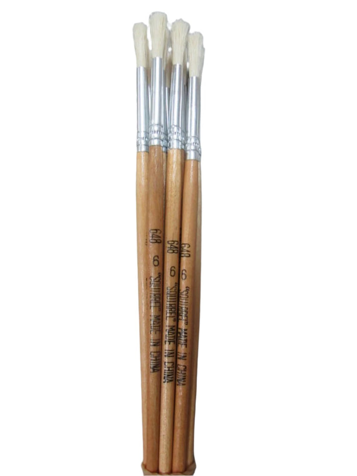 12 pcs Artist Brushes Pure Bristle Round for Oil and Acrylic Please Choose your size
