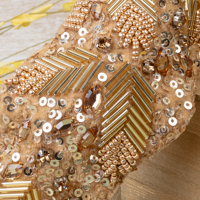 1578 - Beaded Headband - Gold