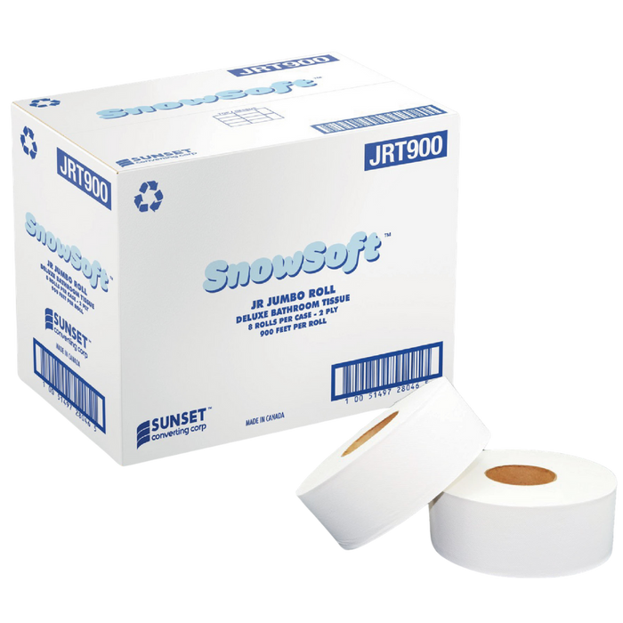 3.29" x 900', 2 ply JRT Bathroom Tissue - 8 Rolls