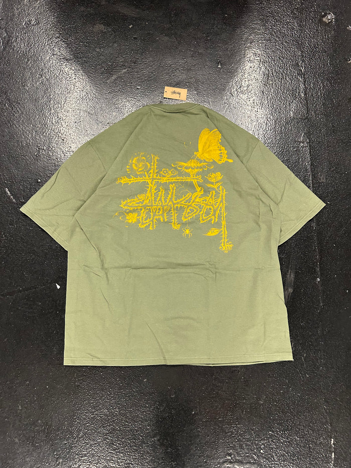 STUSSY GREEN THORN VINES TEE (BRAND NEW)