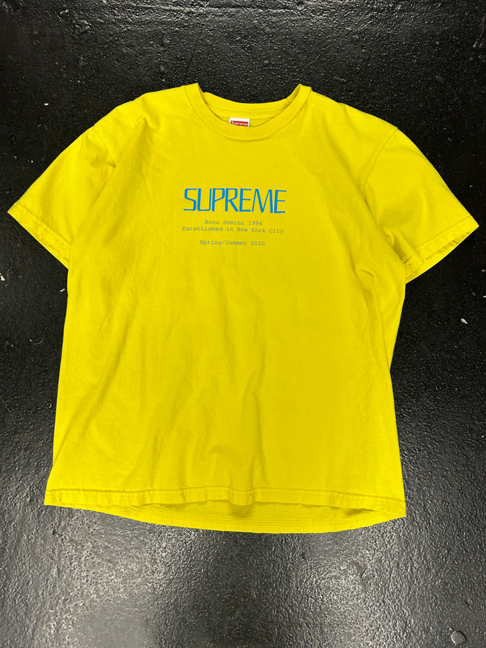 SUPREME ANNO DOMINI YELLOW TEE (PRE OWNED)