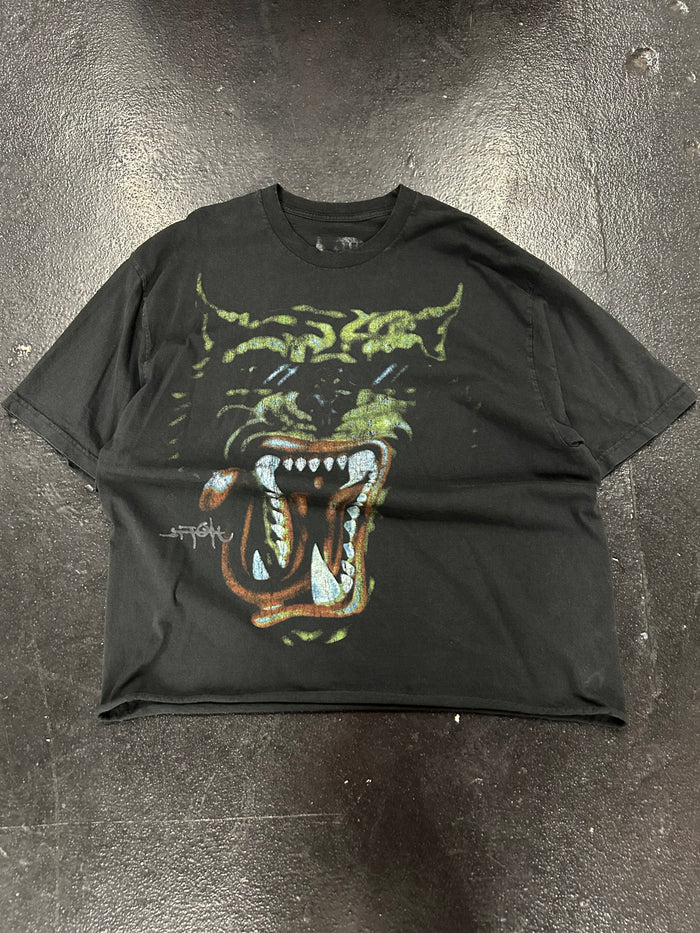 TRAVIS SCOTT CIRCUS MAXIMUS BLACK TEE (PRE-OWNED) (CROPPED)