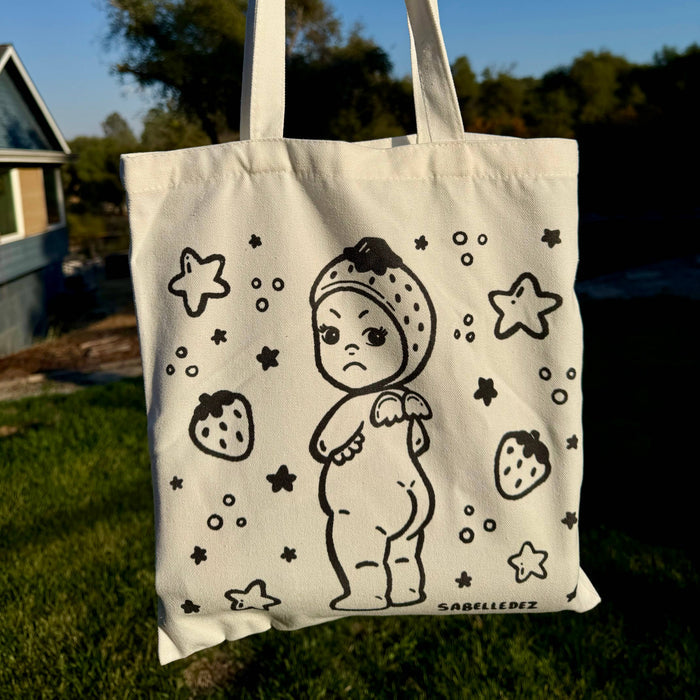 Angry Sonny Artwork Canvas Tote Bag