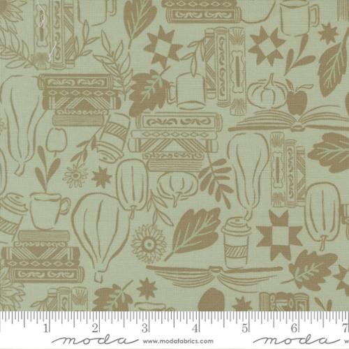 Aqua- Cozy Up Fall- Windfall- Fat Quarter
