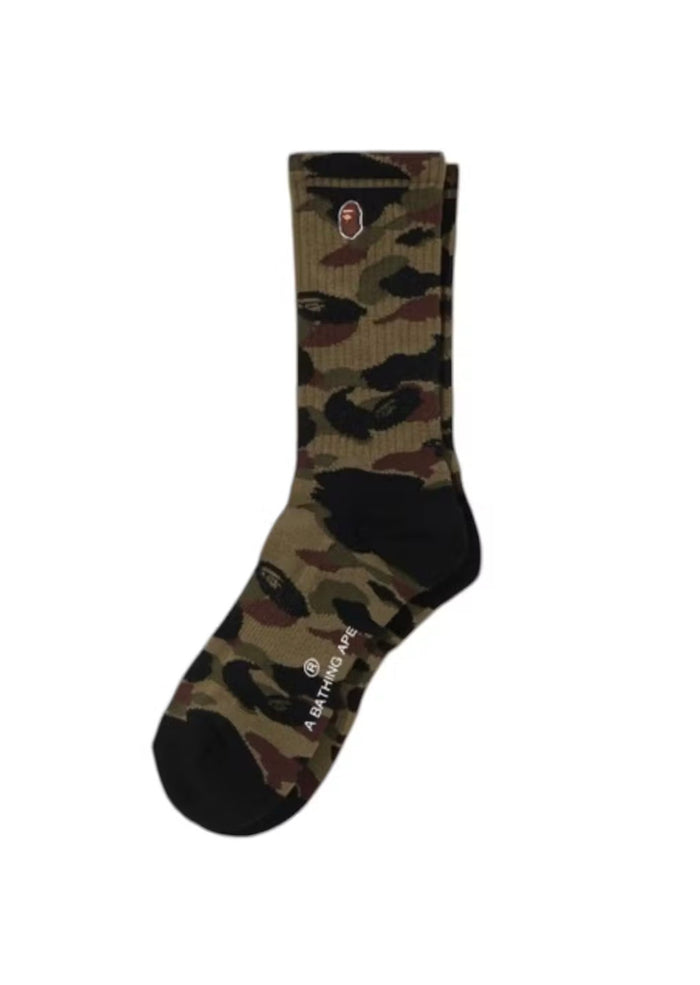 BAPE 1ST CAMO APE HEAD ONE POINT SOCKS (BRAND NEW)