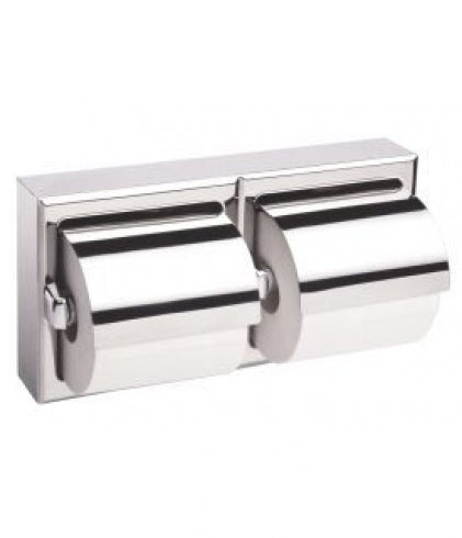 BOBRICK B6999 Double Toilet Roll Holder with Hoods