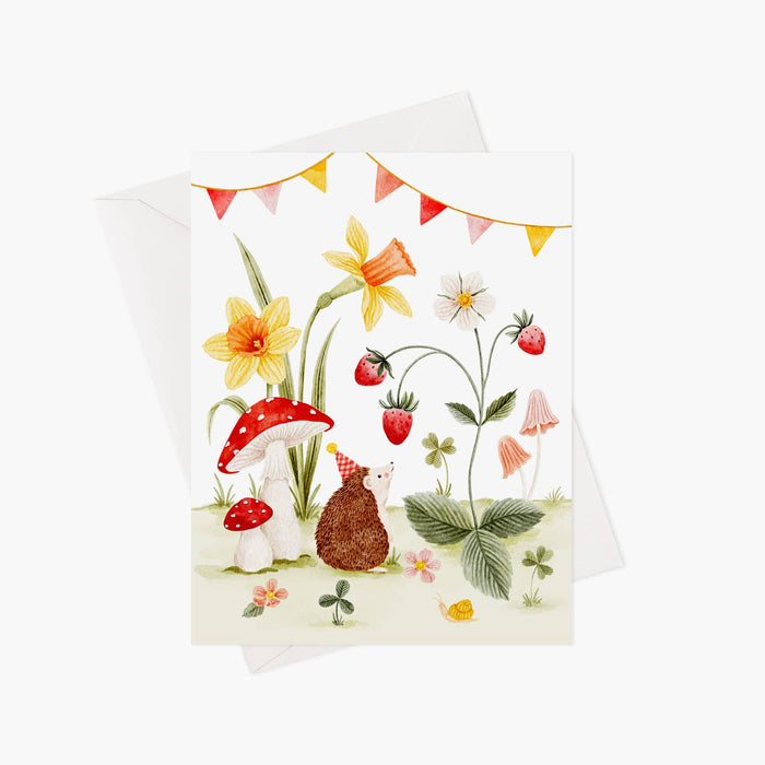 Bonne fête hérisson - Carte de souhaits