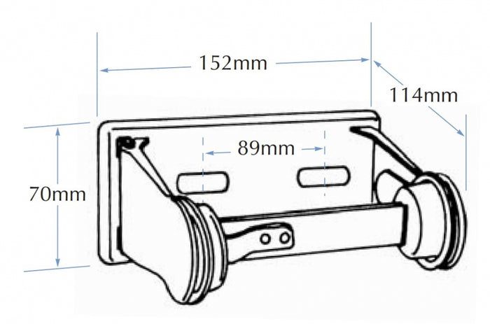 Bradley 5054 Single Toilet Roll Holder Anti-Theft