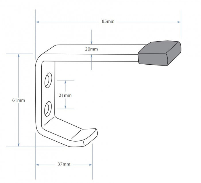 Bradley 9931 Dual Hook with Bumper