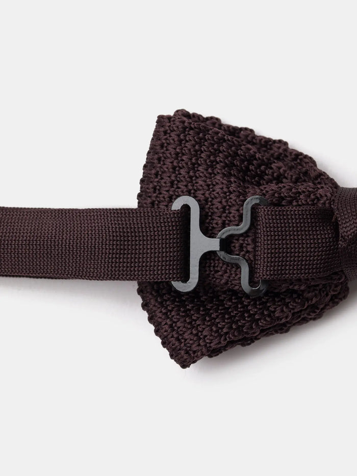 Brown Knitted Bow Tie - BRABION