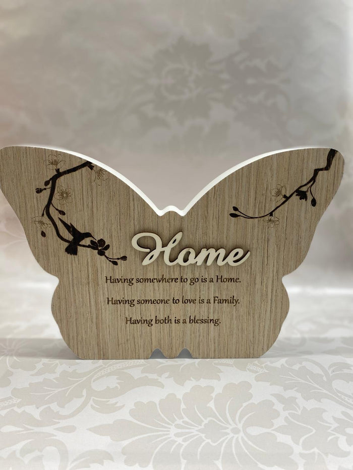Butterfly Plaque Home - Cardsmart & Gift