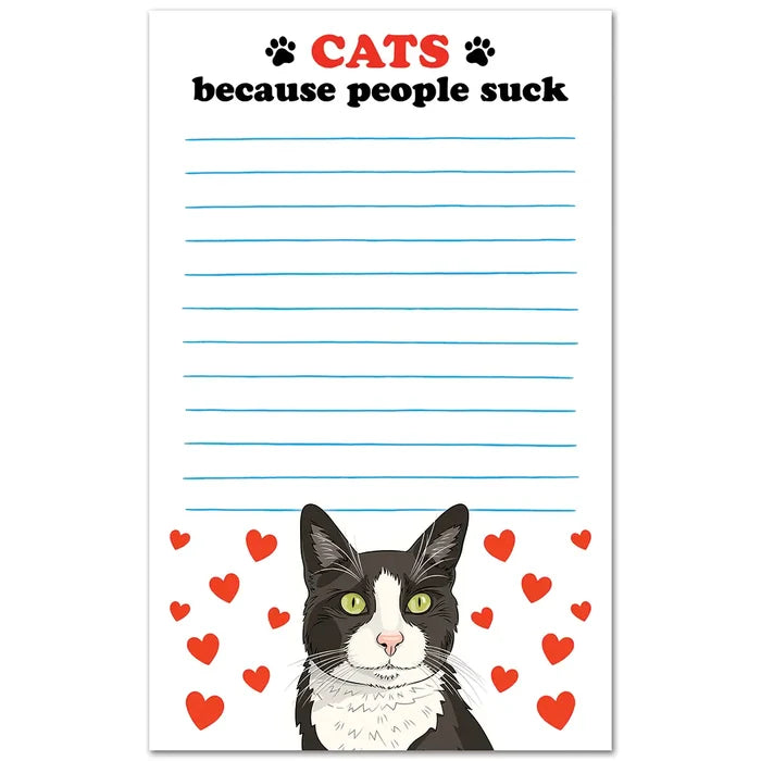 Cats Because People Suck Notepad