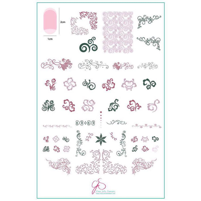 CJS-132 Put a Lil Swirl on it… | Clear Jelly Stamping Plate