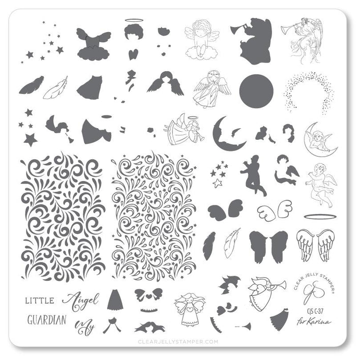 CJSC-037 - Angelic | Clear Jelly Stamping Plate