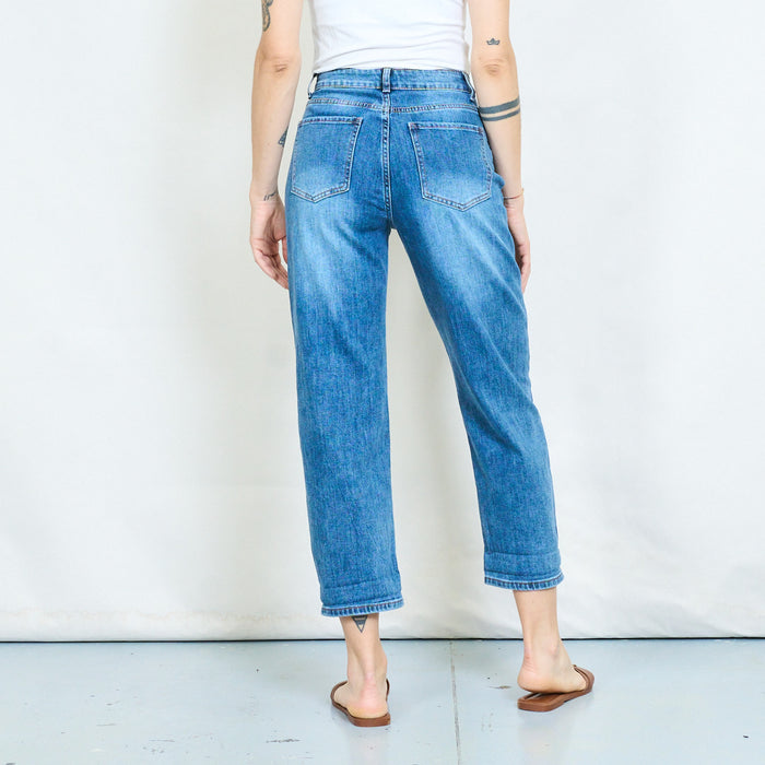 Contemporary tapered denim jeans wholesale