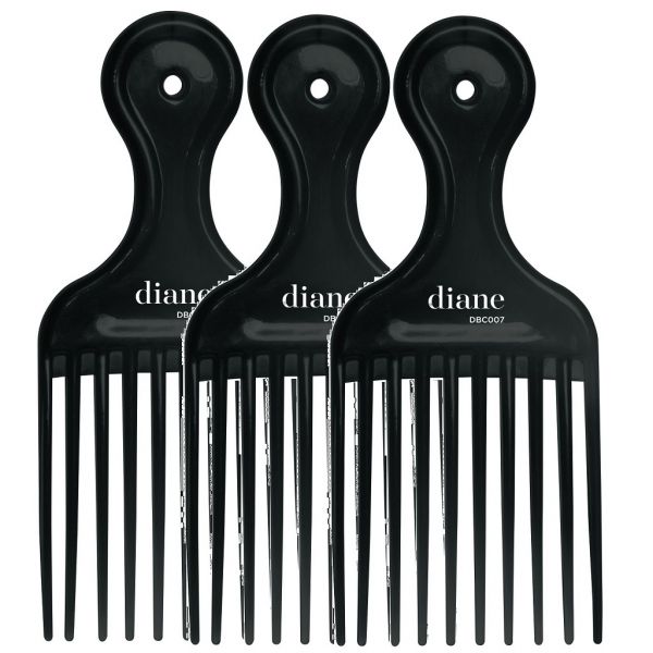 Diane Lifts Combs Black - 3Pcs / Pack # DBC007 - Palms Fashion Inc.