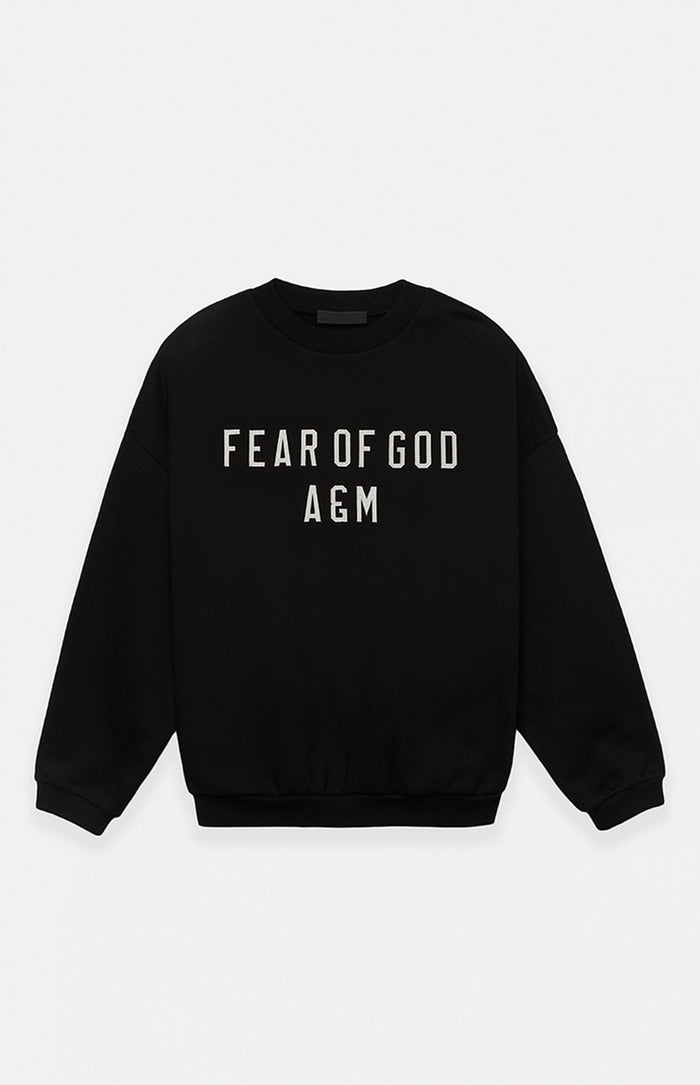 ESSENTIALS FEAR OF GOD A&M BLACK CREWNECK (BRAND NEW)