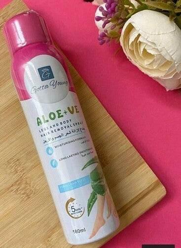 Gotta young aloe+ve body hair remover spray 180ml - - Pinky Cosmetics -- United Arab Emirates -- Pinky Cosmetics