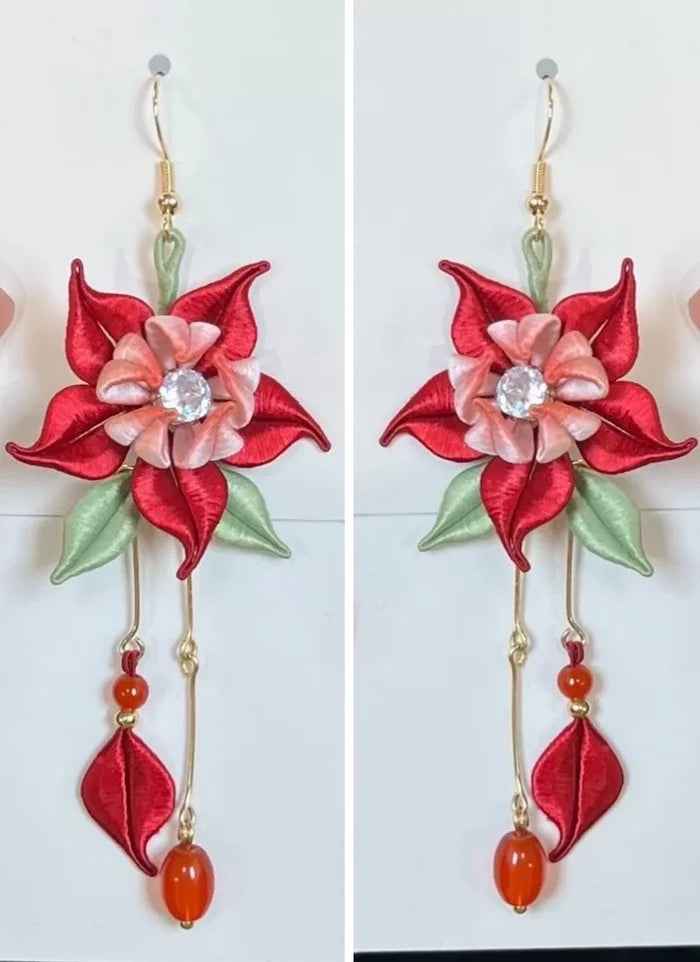 Handmade Chanhua Lu Chen Mandala Flower Earrings on a mannequin-3