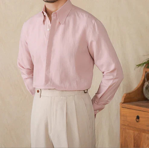Italian Vega Milano 100% Linen Shirt - 024