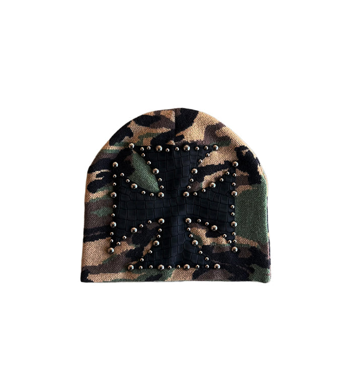 JAPANESE SORROWS HYSTERIA EMBELLISHED CAMO BEANIE (BRAND NEW)