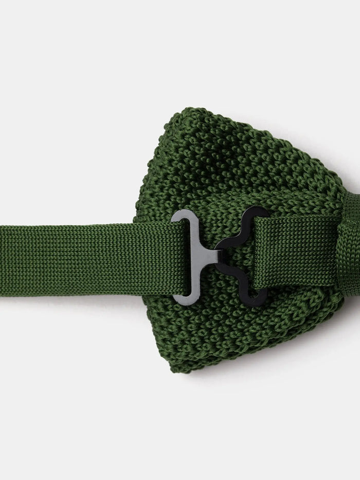 Khaki Knitted Bow Tie - BRABION
