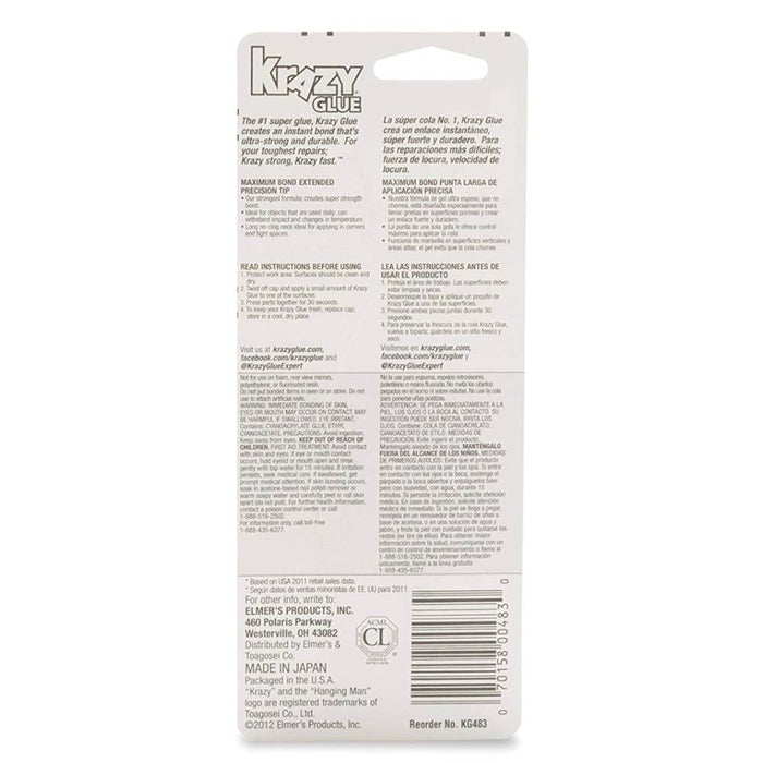 Krazy - Liquid Maximum Bond Super Glue with Precision Tip - 0.18 Oz - 48 Pack