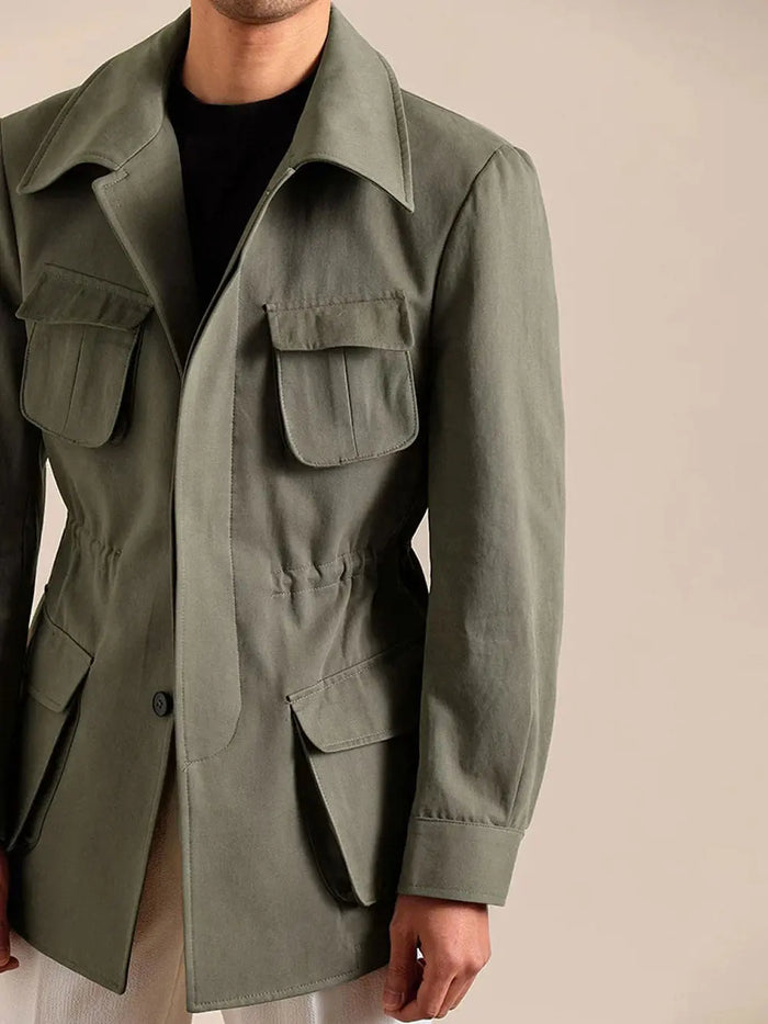 Men's Cotton Retro Hunting Jacket - BRABION