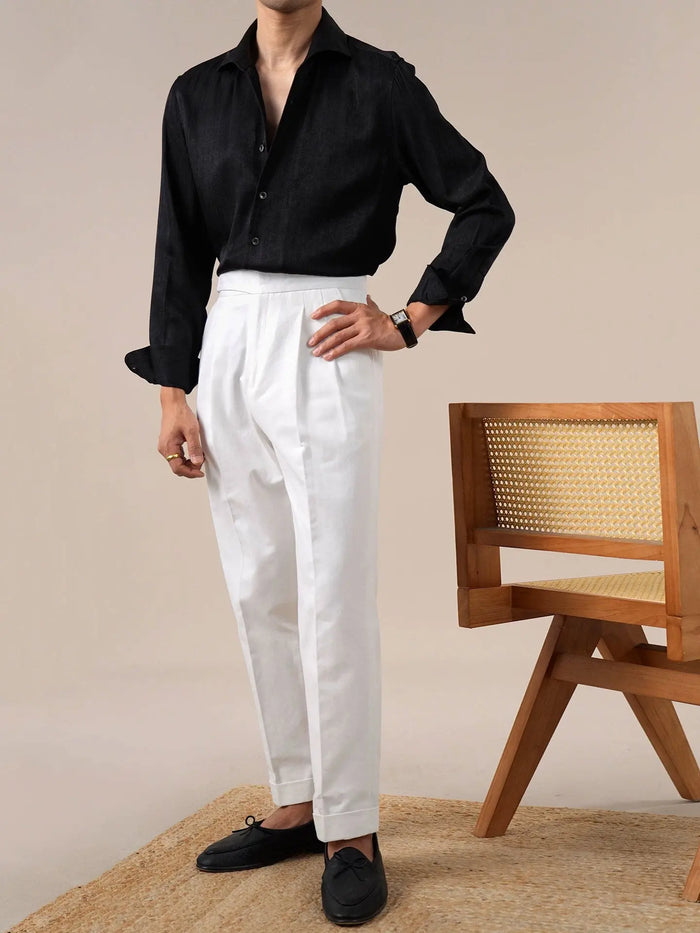 Men’s Minimalist One-Piece Collar Dress Shirt BRABION