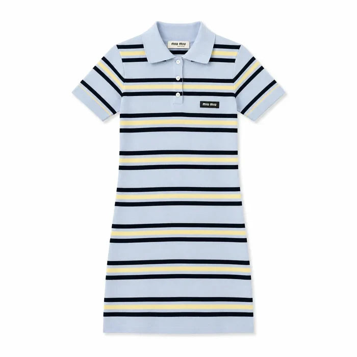 MIU BLUE POLO DRESS