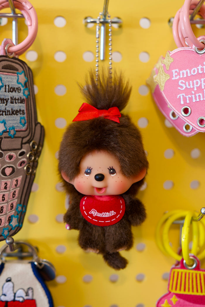Monchhichi Big Head Plush Mascot Keychain