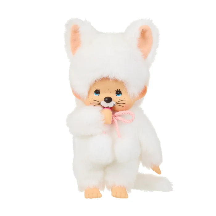 Monchhichi White Cat Girl Plush