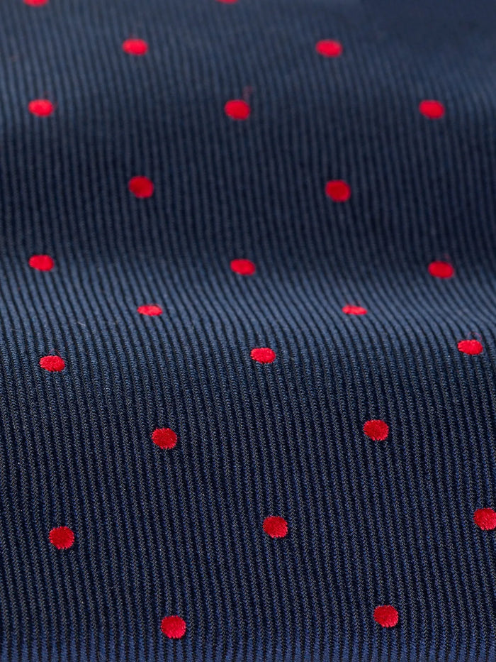 Navy Polka-Dot Tie 9cm - BRABION
