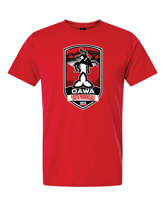 OAWA YOUTH WRESTLING CHAMPIONSHIPS Tee Red youth and Adult