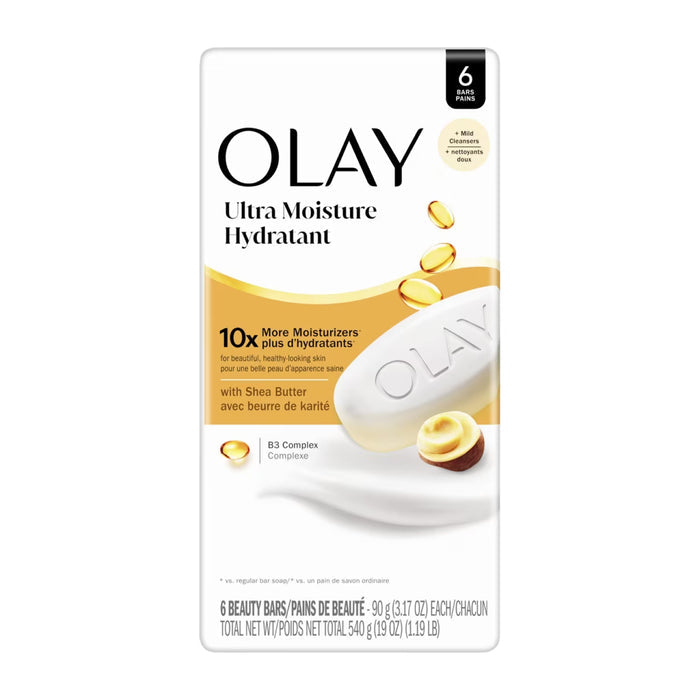 Olay Ultra Moisture Beauty Bar Soap, 6 Ct - 3.17 oz - 6 Pack