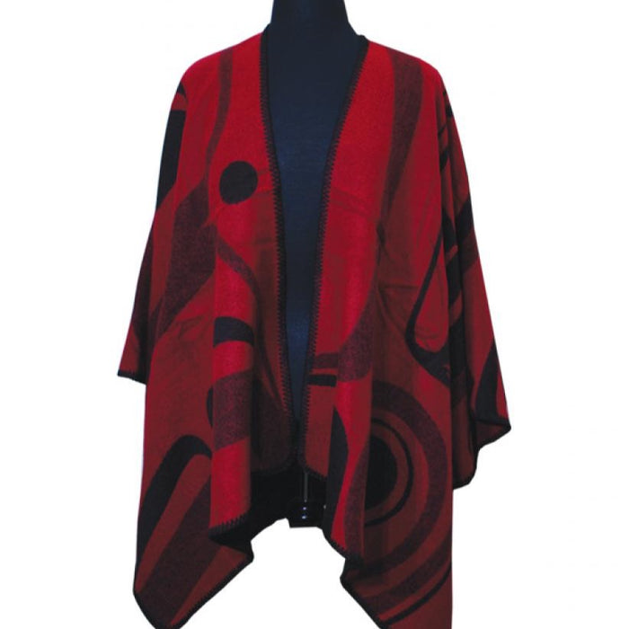 PANABO Reversible Cape - Red/Black - Orca