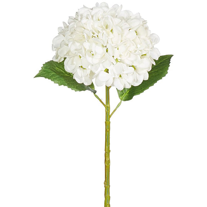 Real Touch Hydrangea Stem - White 12"