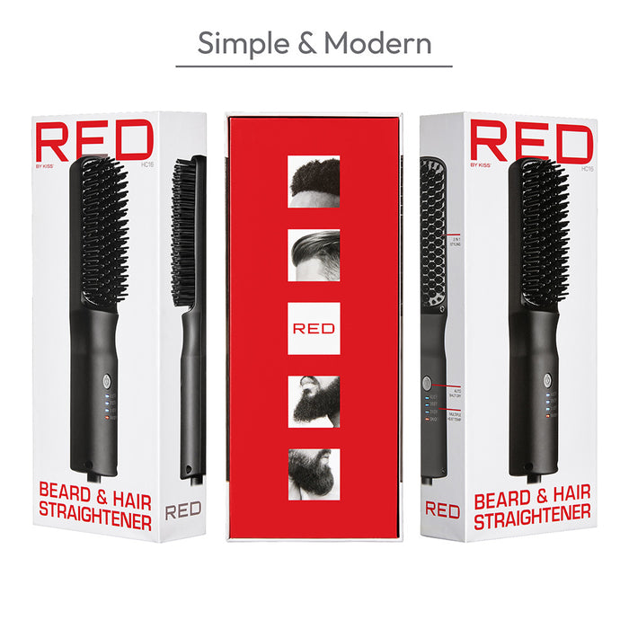 RED PRO Beard & Hair Straightener # HC16 - Palms Fashion Inc.