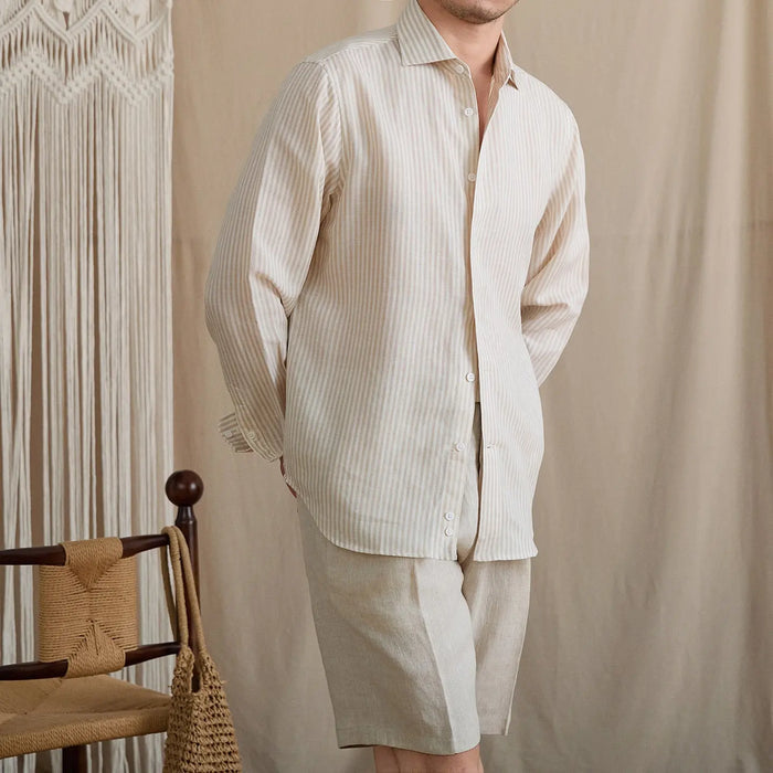 Linen Blend Striped Shirt BRABION