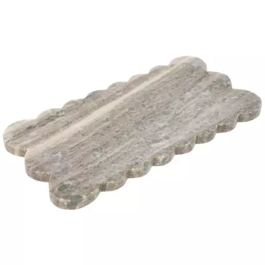 Scalloped Marble Tray