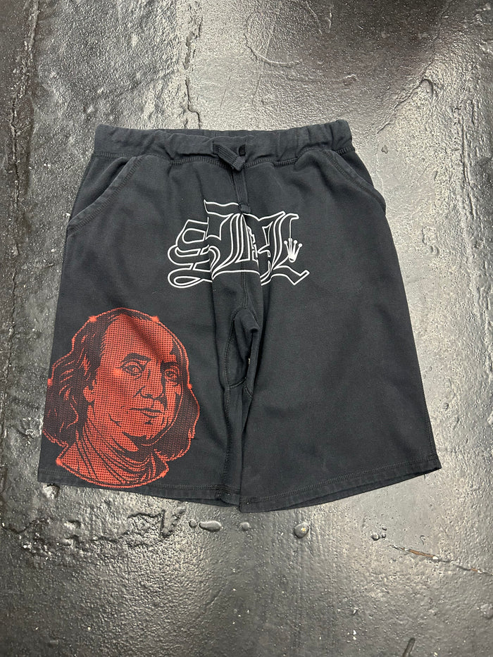 SDL BENJAMIN FRANKLIN BLACK SWEATSHORTS (VNDS)