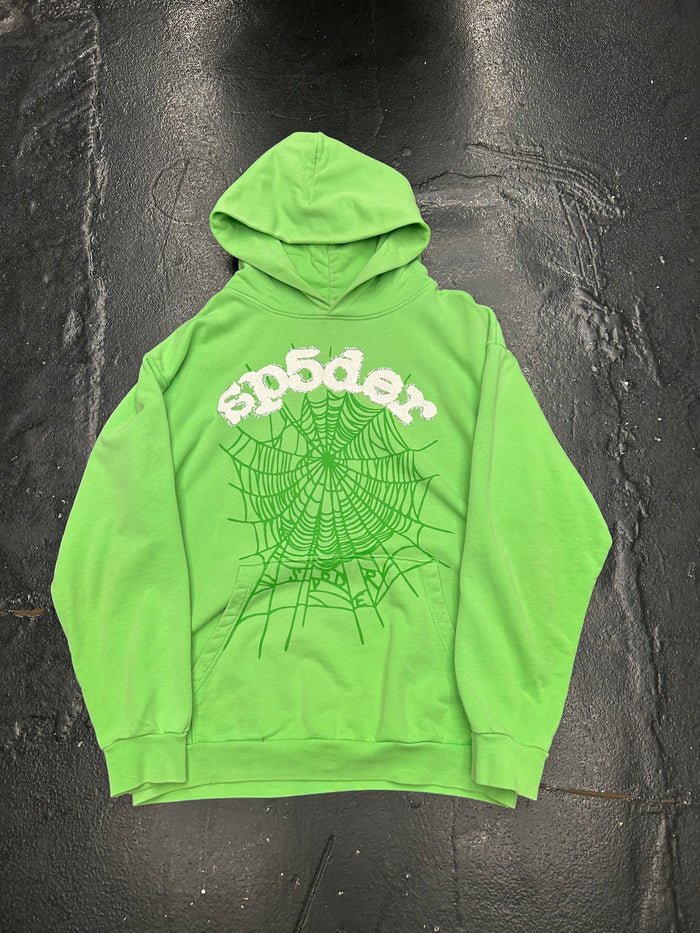 SP5DER WEB HOODIE “SLIME GREEN” (PRE-OWNED)