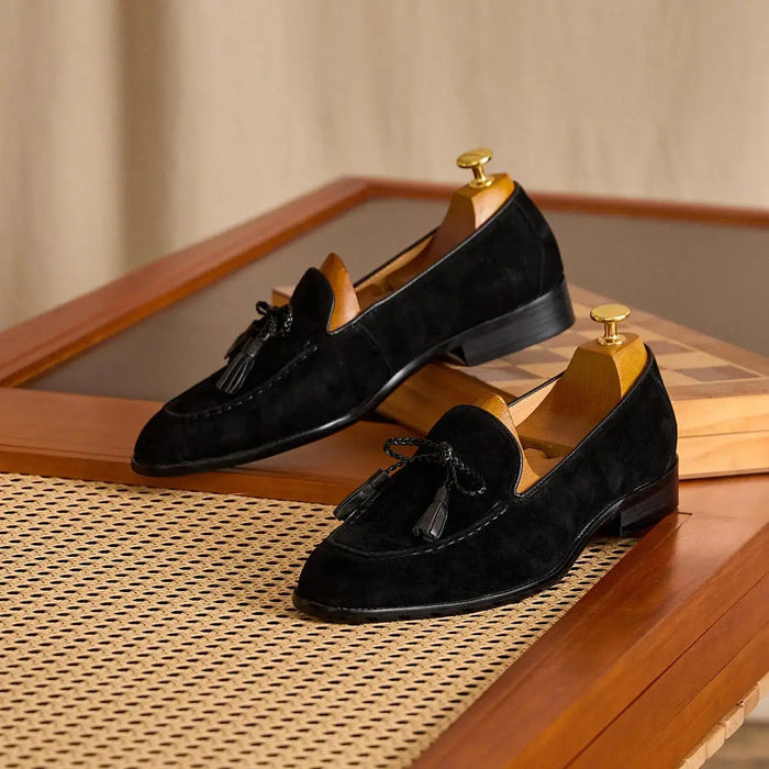 Suede Tassel Dress Loafers BRABION