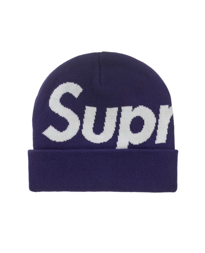 SUPREME BIG LOGO PURPLE BEANIE (BRAND NEW)