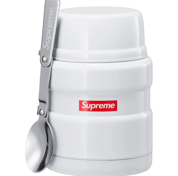 SUPREME WHITE THERMOS W/ SPOON