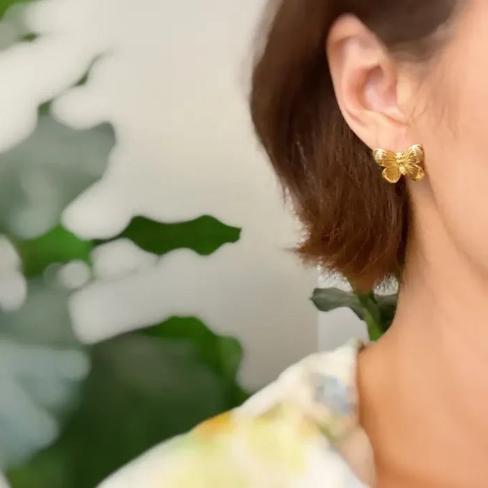The Butterfly Studs-Gold