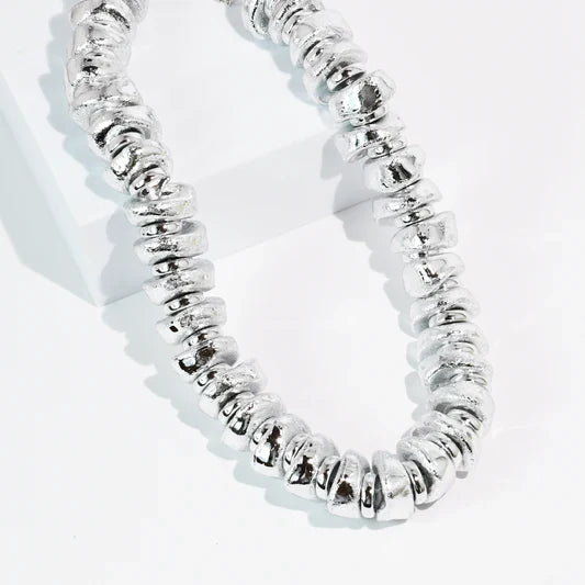 The Liquid Silver Necklace-Silver