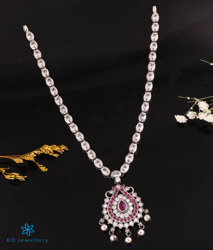 The Tanvi Silver Kemp Necklace (Oxidised)