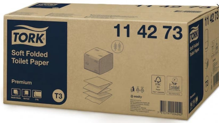 TORK T3 114273 Toilet Paper Folded Soft Premium