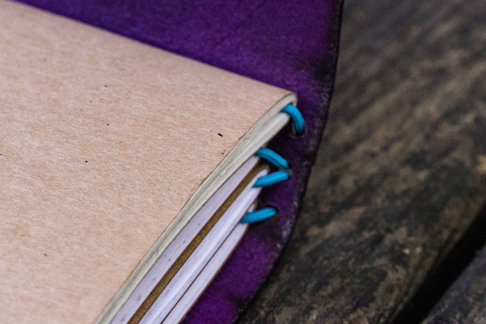 Traveler's Notebook Leather Cover-Purple